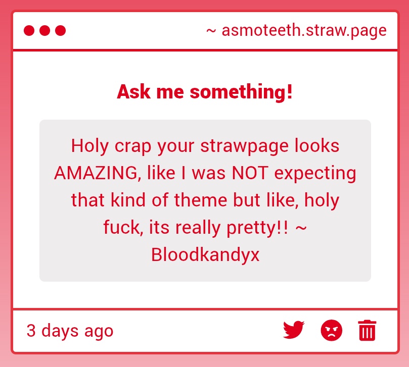 asmoteeth's tweet image. Thank you sooo much!!!! I love design stuff aside from drawing so I had to lock in with the whimsy strawpage