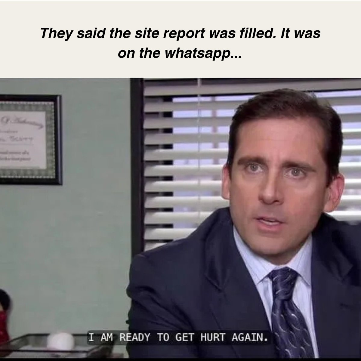 The site report was “done.”
It’s in a WhatsApp thread…
Somewhere between a photo of lunch and a scaffold meme.
#constructionmemes #ANZbuilders #ConstructionLife #TradieHumour