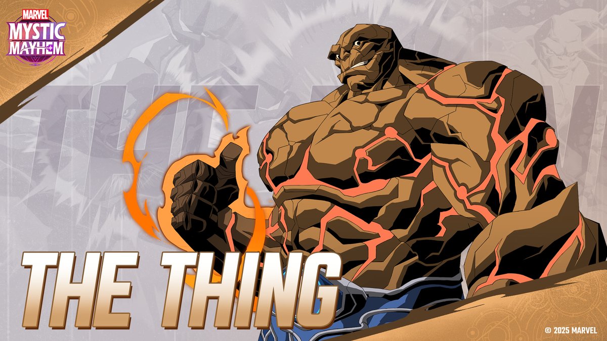 MarvelMysticM's tweet image. Rock-solid fists. An even bigger heart. It’s Clobberin' Time!🧱 #THETHING
🔵 Class: Defender
🔶 Type: Concussive
💥 Damage attribute: Physical Damage
Who would you most want to see The Thing go toe-to-toe with?
#MARVELMysticMayhem #MarvelGames #Marvel