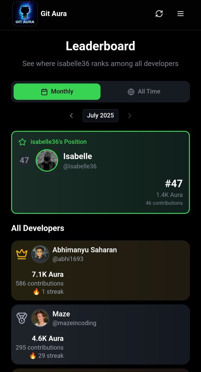 watermelonCodes's tweet image. Just got my Github Aura check
Go check yours on git-aura.karandev.in