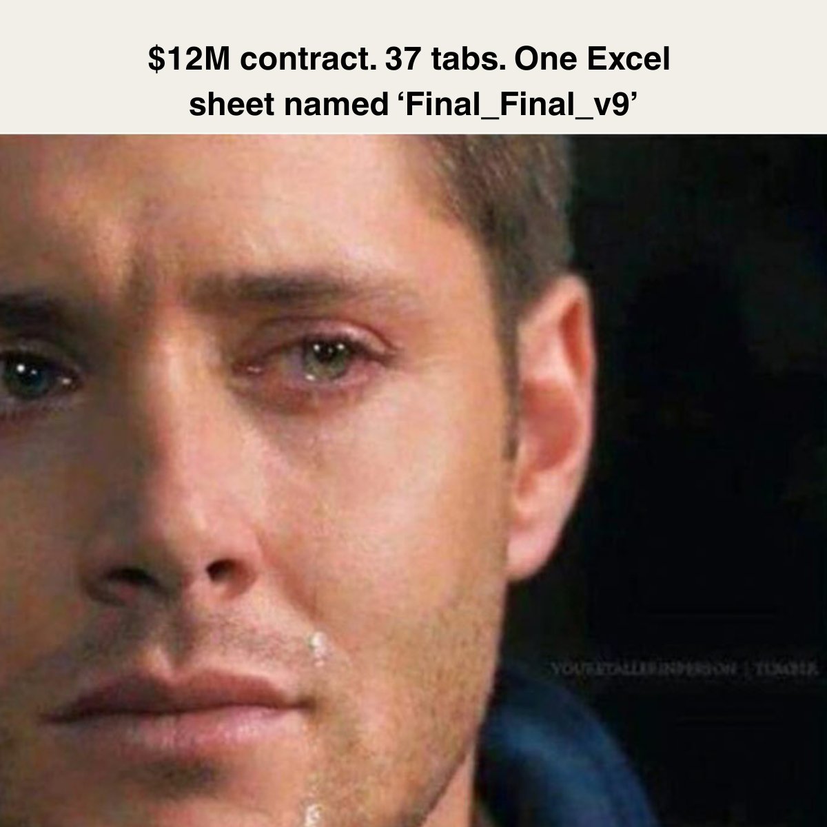 $12M project.
37 Excel tabs.
One sheet called ‘Final_Final_v9_BroTrustMe’.
#constructionmemes #ANZbuilders #projectmanagement #TradieHumour #ConstructionLife