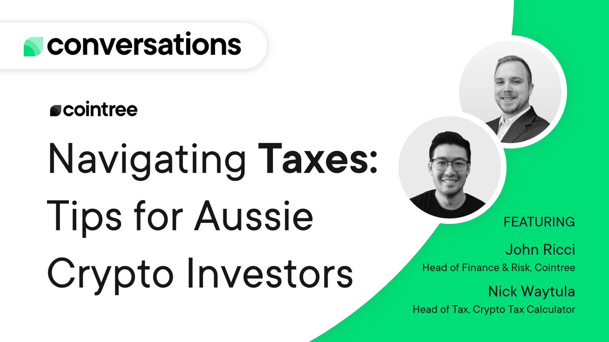 CointreeAus's tweet image. Introducing the very first episode of Cointree Conversations!
Join John Ricci from Cointree, and our special guest, Nick Waytyla from @CryptoTaxHQ, as they dive into:
🍃 ATO regulation
🍃 Common tax mistakes
🍃 Crypto tax tips
Watch now 👁️ loom.ly/lSKeUBY