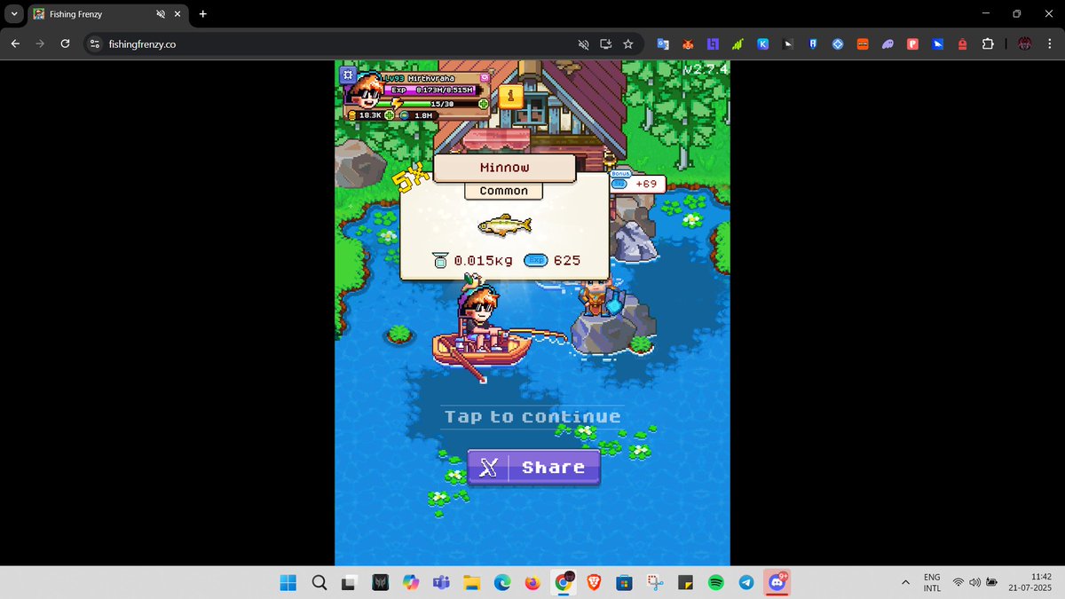 Dvajand's tweet image. 🙁Started the week with common Monday in @FishingFrenzyCo🙁
Got a 5x Herring and 5x Minnow today.
Not a good day, but we keep fishing!💪
How's the day going for you fam?