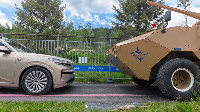 ArthurShen's tweet image. What do the ONVO L90 and an armored vehicle have in common? 😆 $NIO