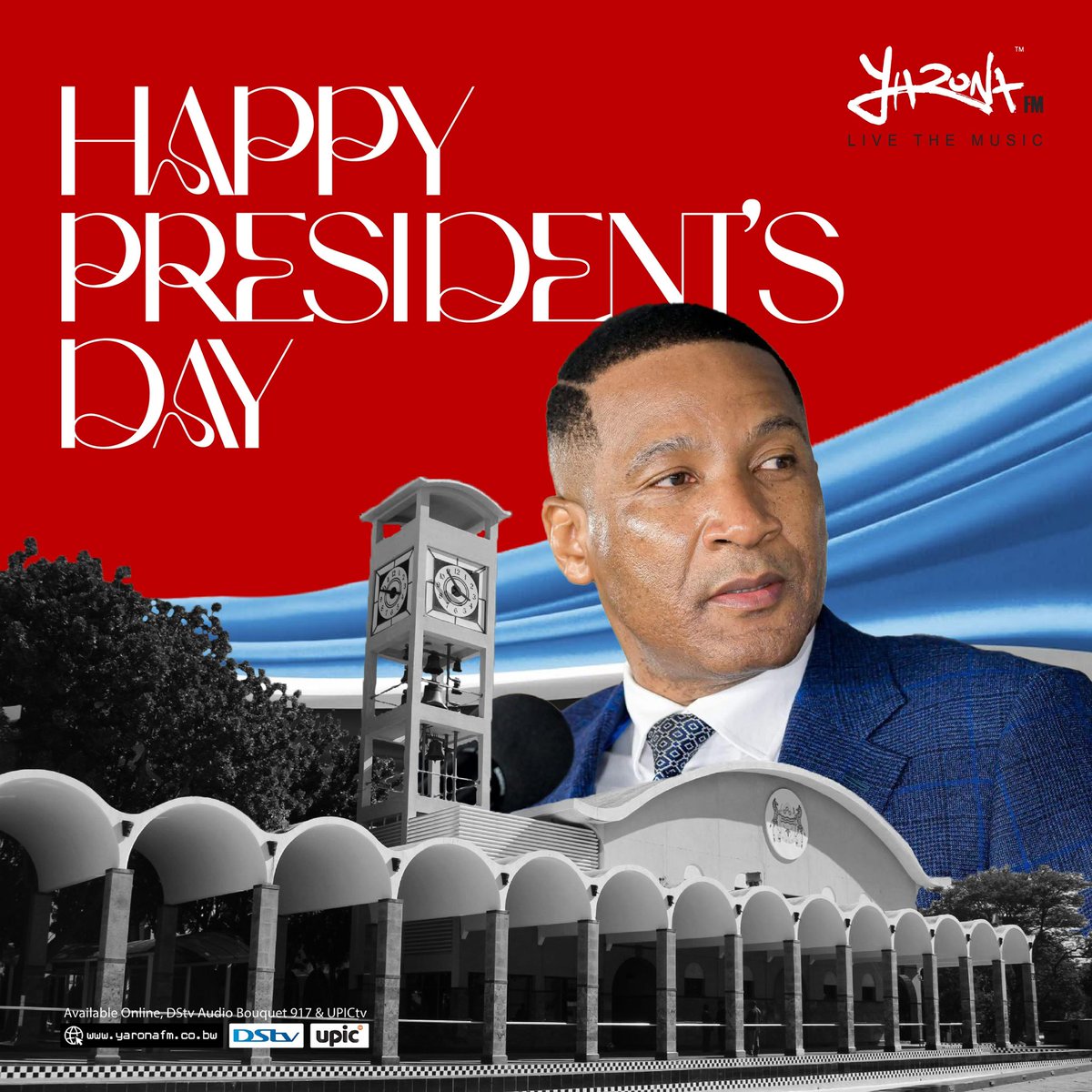 yaronafm's tweet image. From the Yarona FM team, we wish you safe and joyful holidays. Happy President’s day bagaetsho🥳🇧🇼🎂