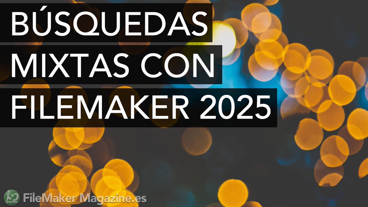Nuevo vídeo: Búsquedas mixtas con #FileMaker 2025.
(Sólo suscriptores. Trailer disponible)
bit.ly/bmfm2025
#muchoFileMaker #IA #openAI