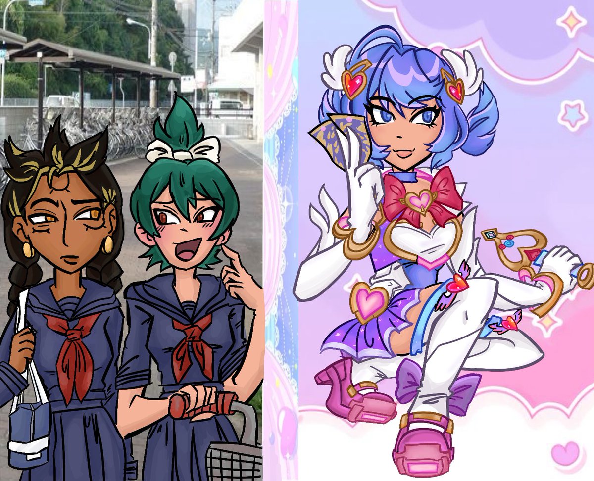 rascaltherosy's tweet image. “wait till u see me on my bike!!!” kiriko and her double life #sunshrine #kiriko #illari #dokiwatch