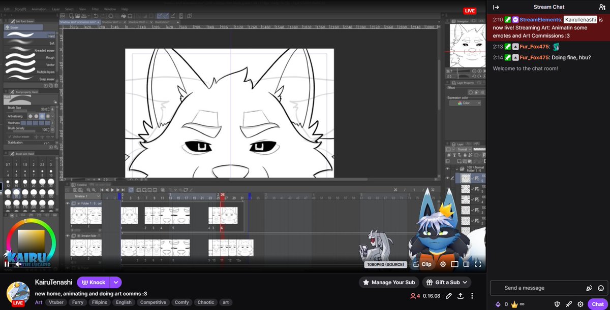 Is doing comms, and animatin :3
Is live NOW!🔴
twitch.tv/kairutenashi