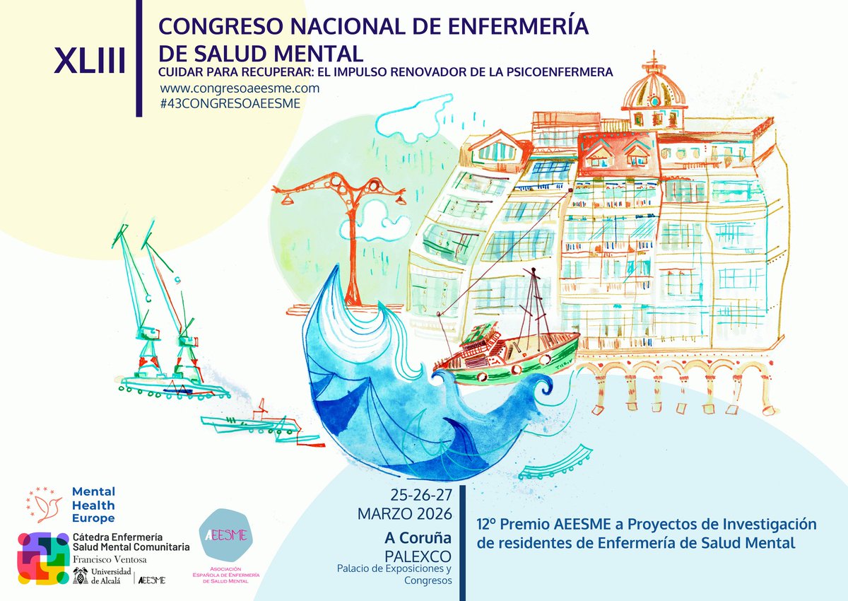 INFORMACIÓN

Nos complace anunciar el que será nuestro XLIII Congreso Nacional de Enfermería de Salud Mental, con el lema “Cuidar para recuperar: el impulso renovador de la psicoenfermera”, celebraremos entre los días 25-27 de marzo de 2026 en A Coruña. 

#43CongresoAEESME