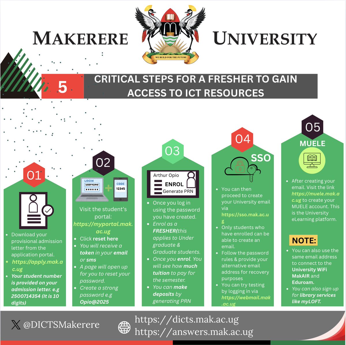 Directorate For ICT Support - Makerere University (@dictsmakerere) on Twitter photo 📢This is very important for every fresher and continuing student <a href="/Makerere/">Makerere University</a>
✍️Take note.
dicts.mak.ac.ug/index.php/arti… 📢This is very important for every fresher and continuing student <a href="/Makerere/">Makerere University</a>
✍️Take note.
dicts.mak.ac.ug/index.php/arti…