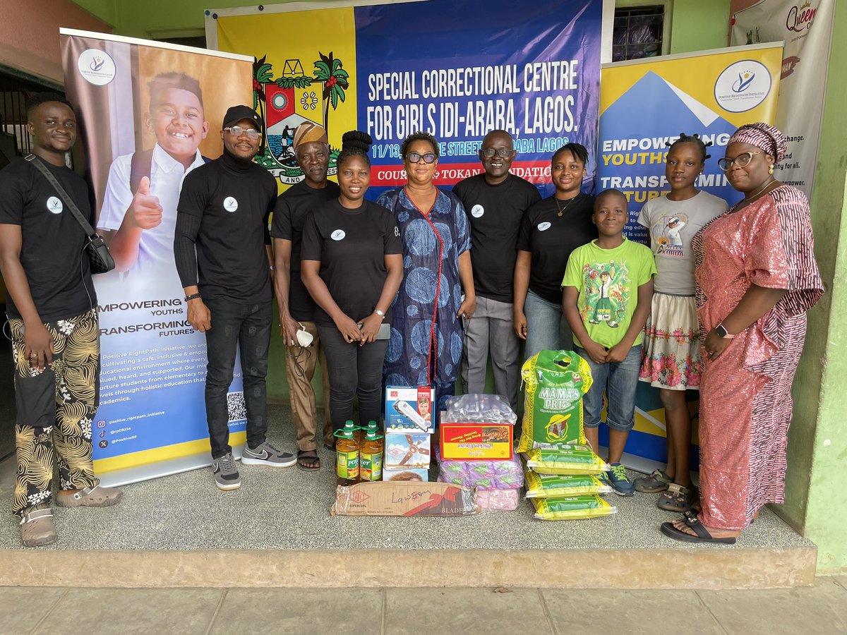 PostitiveRP's tweet photo. We recently held our very first outreach since launching the Positive Right Path Initiative; a heartfelt visit to the Lagos State Girls Correctional Center in Idi Araba.

We shared gifts, spent time with the girls, and offered words of hope and encouragement.

#SDGs https://t.co/ZMi8tDIDDA
