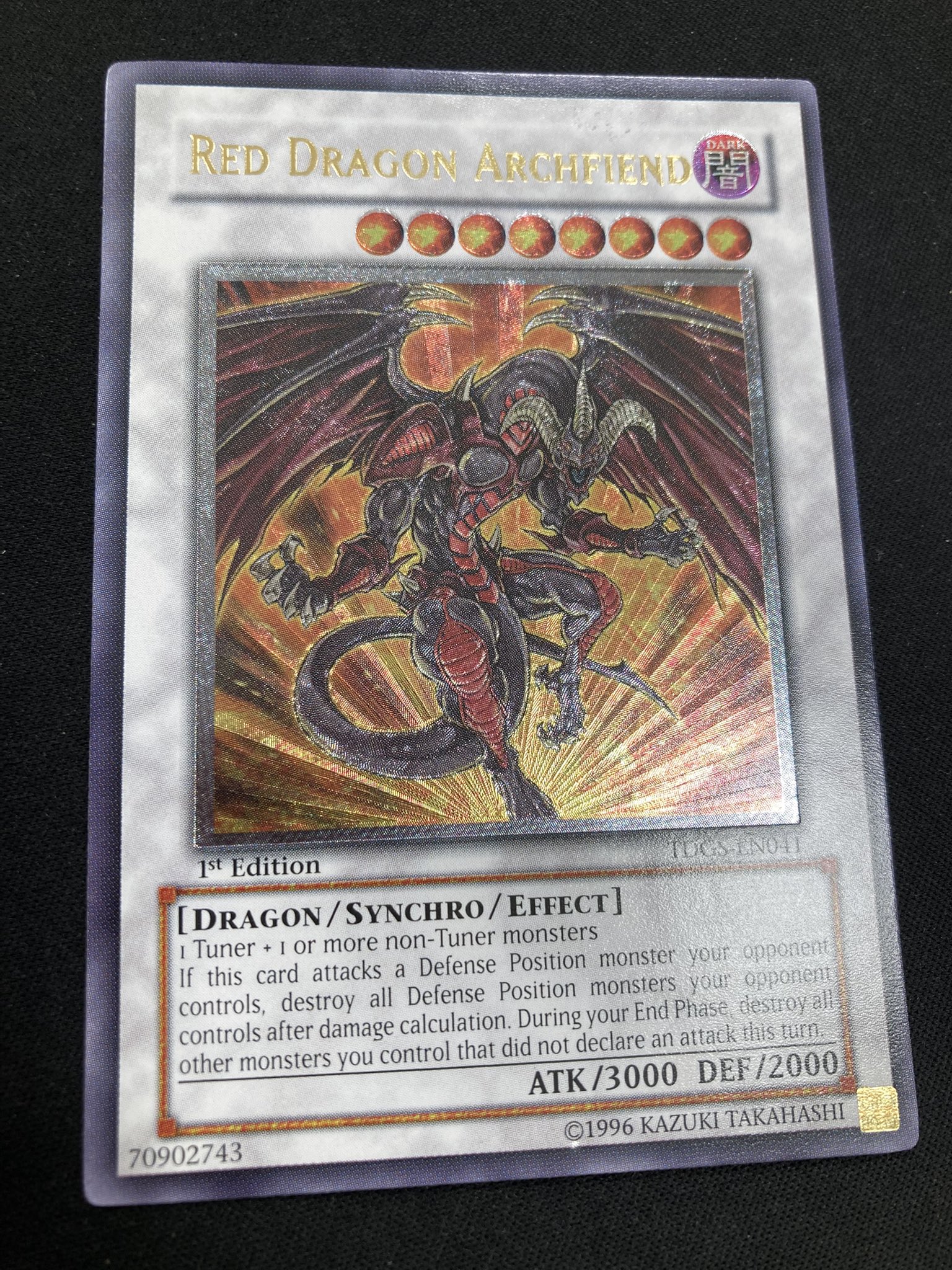 超希少品 遊戯王 レッド・デーモンズ・ドラゴン 韓国 1st レリーフ 美品 遊戯王 - レッド・デーモンズ・ドラゴン シークレットレア WJMP