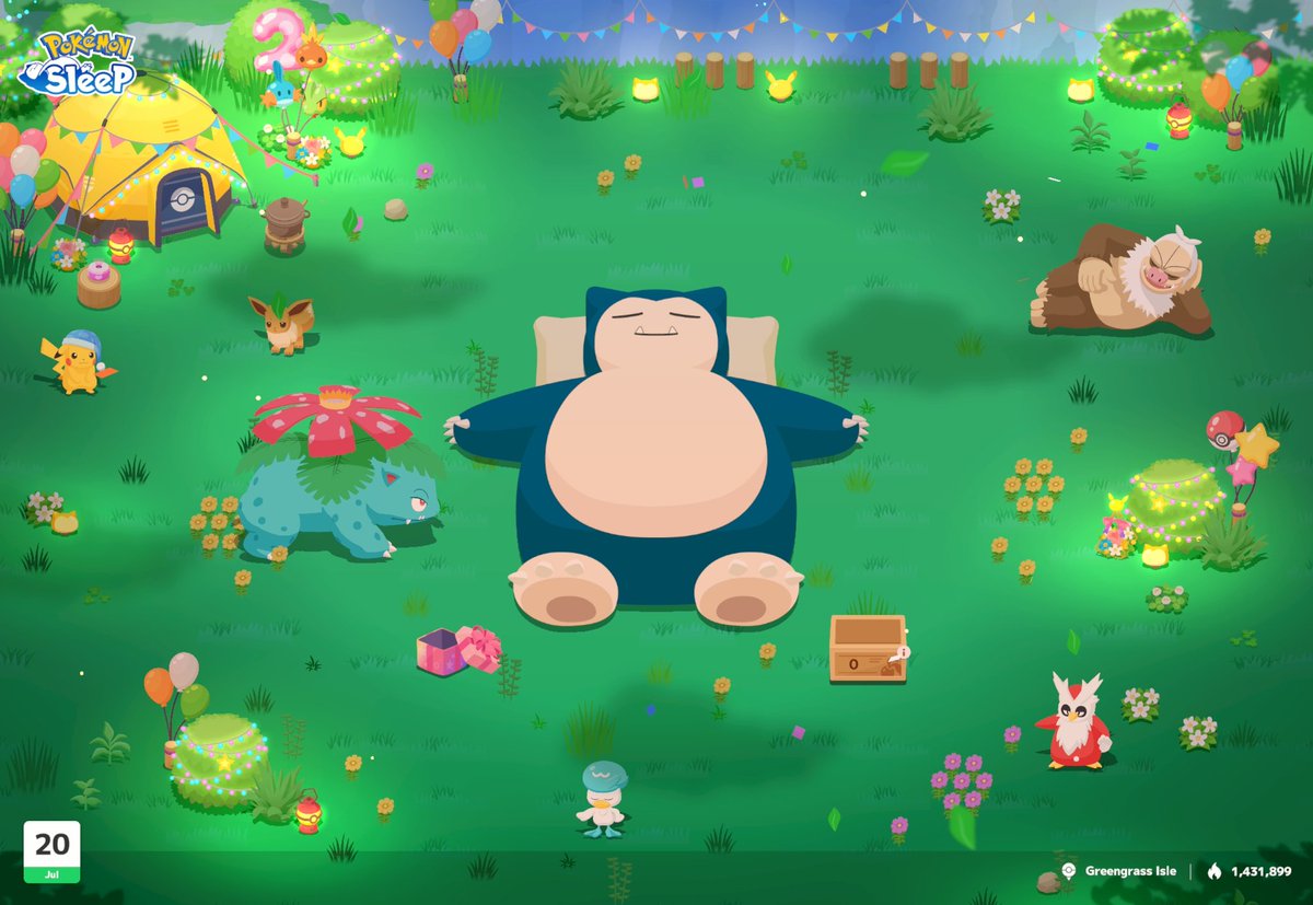 RezWolfJT's tweet image. My Ingredients Team put in the hard work today. Time for rest. #PokemonSleep2nd! #PokemonSleep