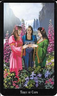 alanreadstarot's tweet image. First card out in my daily Tarot spread for me today: Three of Cups - this is the ultimate "party with friends" card so call up those whose company you value and enjoy the day #tarot #tarotcards #tarotreading #cotd