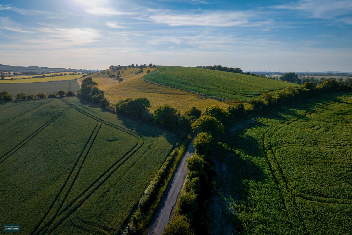 thorneh's tweet image. Lollingdon Hill in South Oxfordshire; poet John Masefield lived at the farm here and his poetry inspired by the area. The hill has been the location of neolithic and bronze age finds.