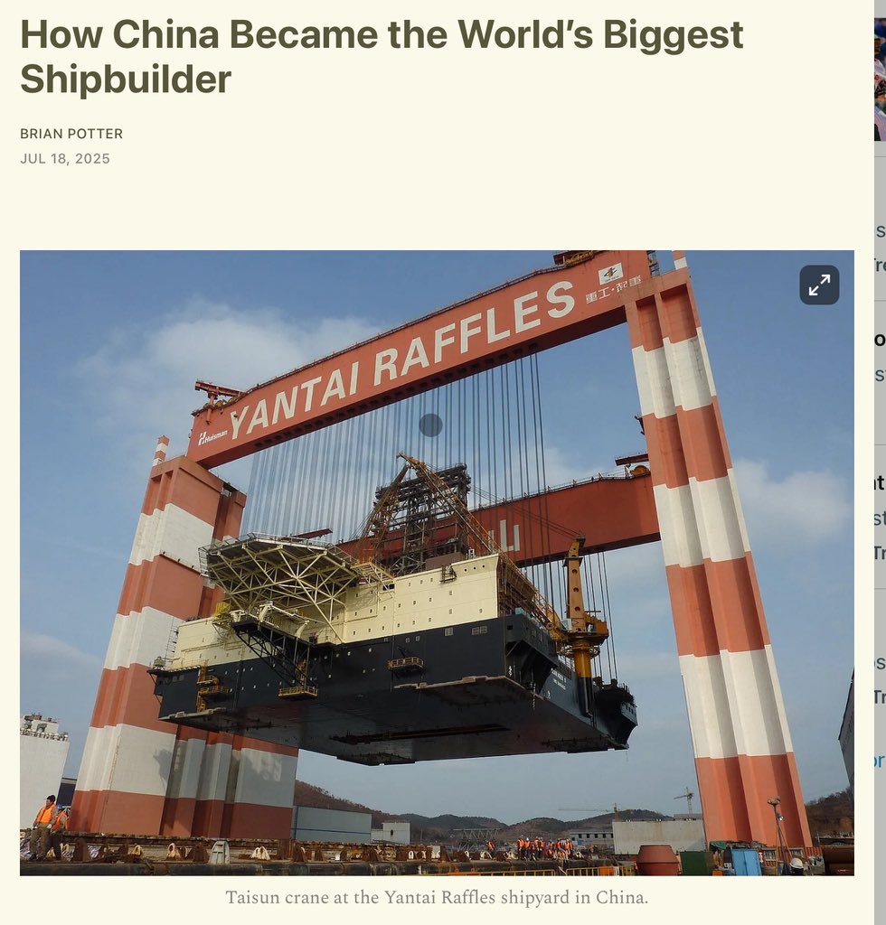 brentdsadler's tweet image. The Rise (…and fall?) of China’s Shipbuilding Dominance
Great article that gives a good overview of China’s shipbuilding advance to world leadership by mid-2010s. This is cautionary tale as well as a reminder of the fundamentals of shipbuilding.
See the full article here:…