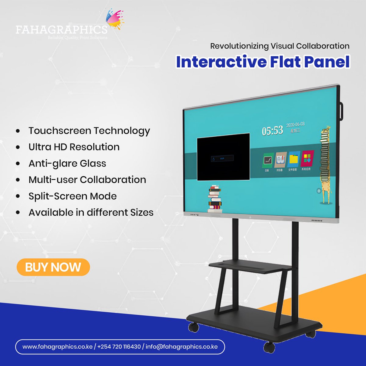 FahaGraphics's tweet image. Available for rent or purchase – perfect for:

#InteractiveScreen #SmartTech #EventSetup #ClassroomTech #BoardroomSolutions #DigitalLearning #TouchScreenDisplay #ScreenRental #TechForEvents