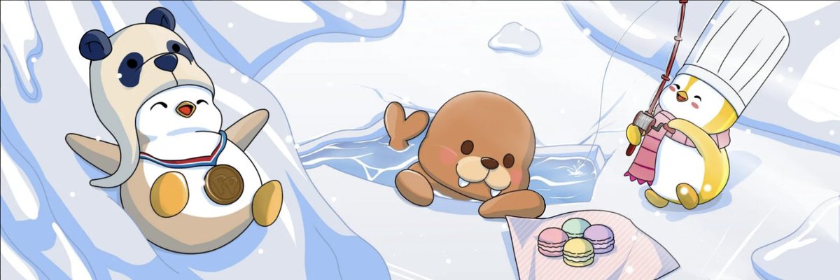 GN Fam!  See you in a few sweet hours.  Hopefully you'll have visions of green candles dancing in your head as well as we kick off the bull!   Also check out this adorable banner piece <a href="/mightypengsus/">pengsus</a> wanted to create for my cute <a href="/pudgypenguins/">Pudgy Penguins</a>   Thank You So Much!  $Pengu