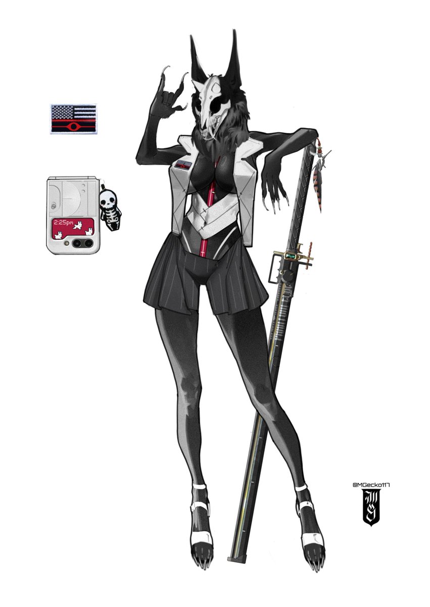 MGecko117's tweet image. Revka is a relatively young demon who has been fascinated by human culture ever since she was summoned by the Federal Bureau of Ritual. Character design for Death Spiral, my supernatural urban fiction project
