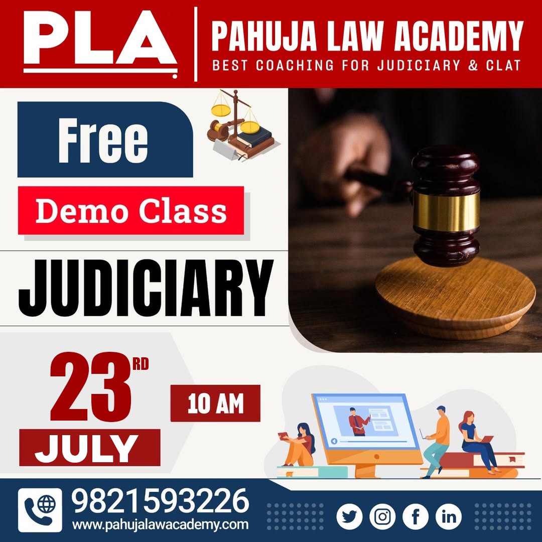 pahujalaw's tweet image. 📢 FREE DEMO CLASS – JUDICIARY 2025
Get a real-time experience of Judiciary preparation with Pahuja Law Academy!

#judiciarycoaching #freedemoclass #judiciaryaspirants #judicialservicesexam #pahujalawacademy #lawstudents #judicialpreparation #onlinecoaching #bestjudiciarycoaching