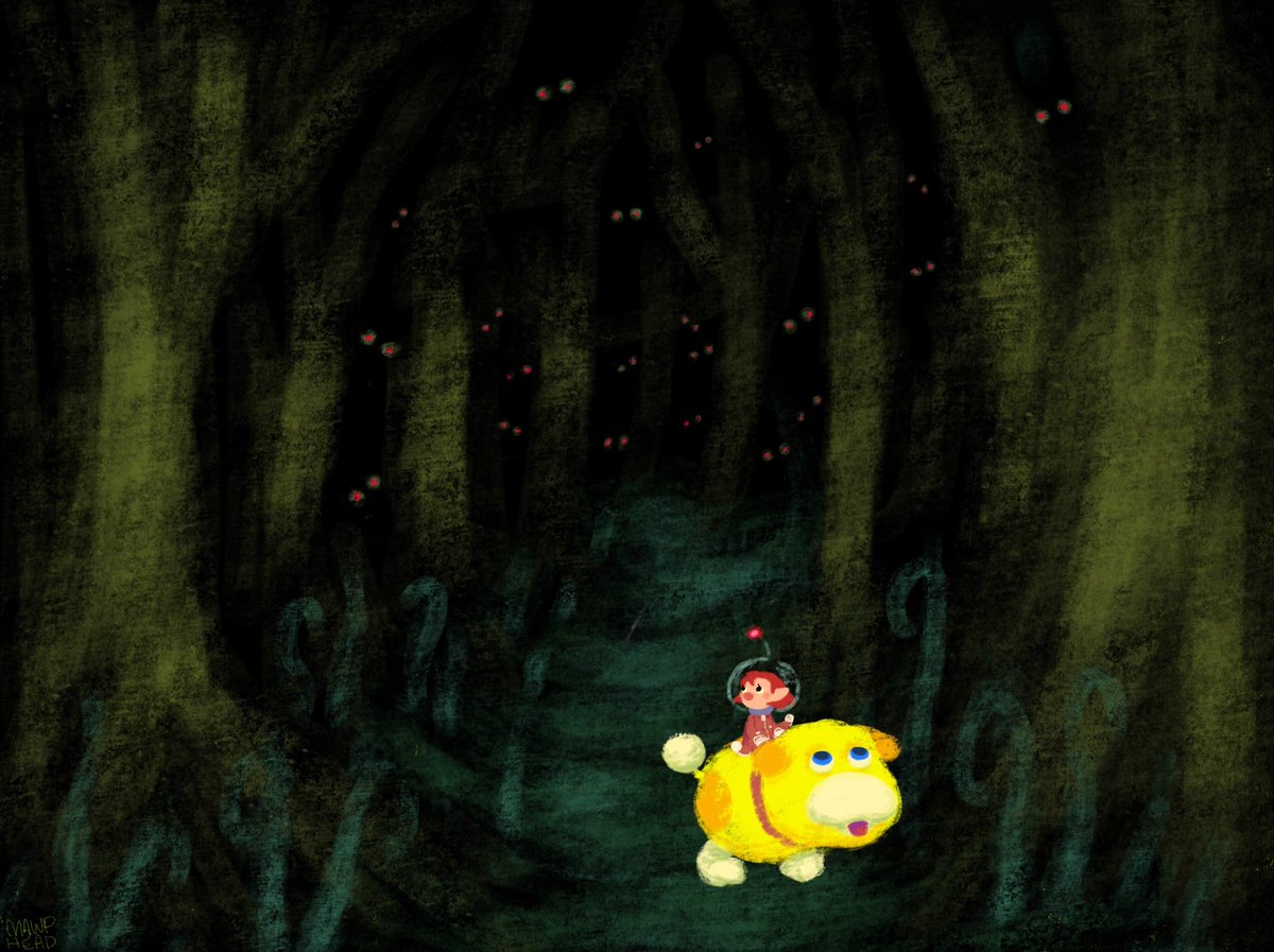 mawphead's tweet image. take the impending doom atmosphere from 1 and 2 and mix it with the night expeditions and we got a real idea right there #pikmin