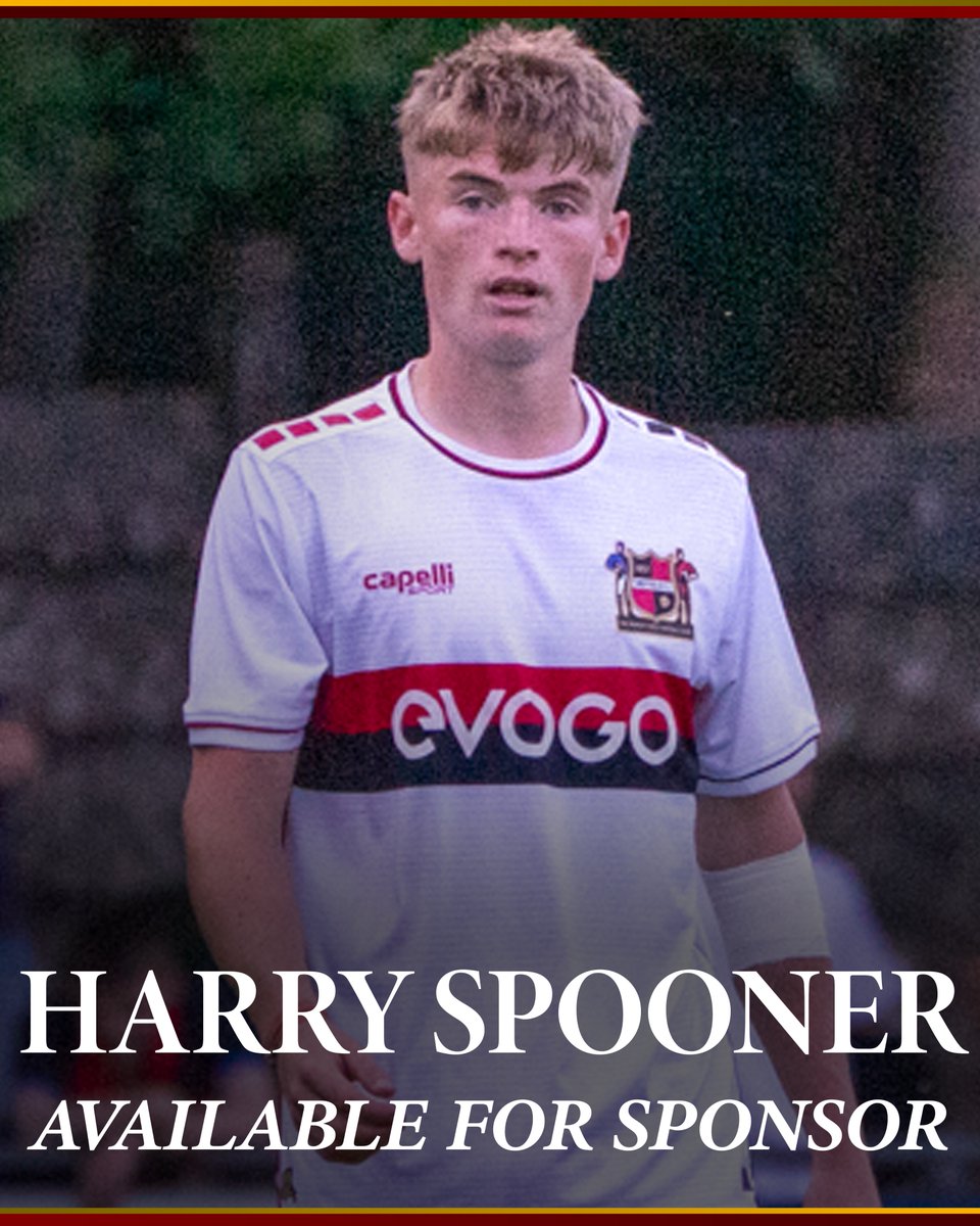 sheffieldfc's tweet image. 2025/26 arrival Harry Spooner is available to be sponsored! 🔴⚫️
Get in contact with Rob@sheffieldfc.com if interested!
#TheWorldsFirst