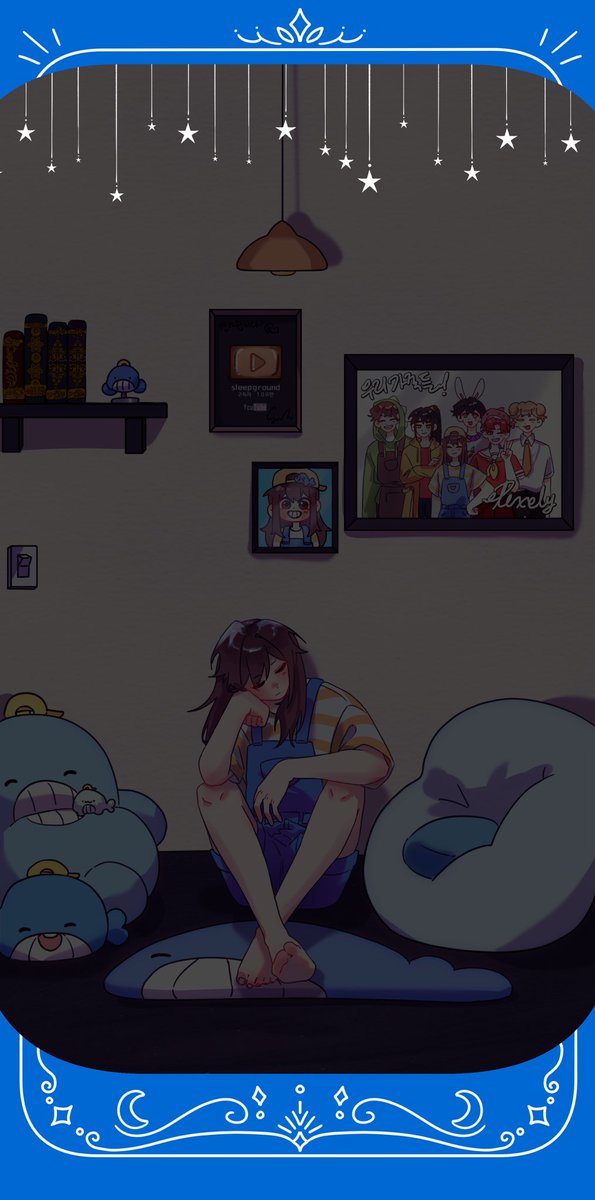 ??: 뜰님? 자?
잠뜰: …
??: 불 꺼줄게~

-딸칵-

??: 뜰님 잘자~

——————
제가 쓸 배경화면을로 만들었지만
쓰고싶은 분들 있으면 쓰세요!
사용료는 알티~