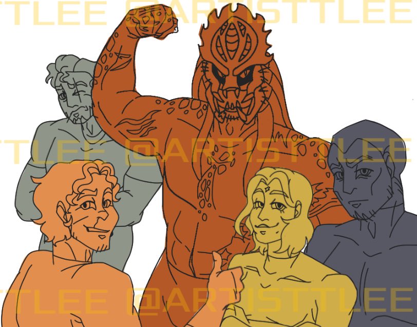 ARTISTTLEE's tweet image. Figured I’d add some fellas to accompany Louise and Gahn’tha-cte-
JOINING UP “PROJECT HUNTER”