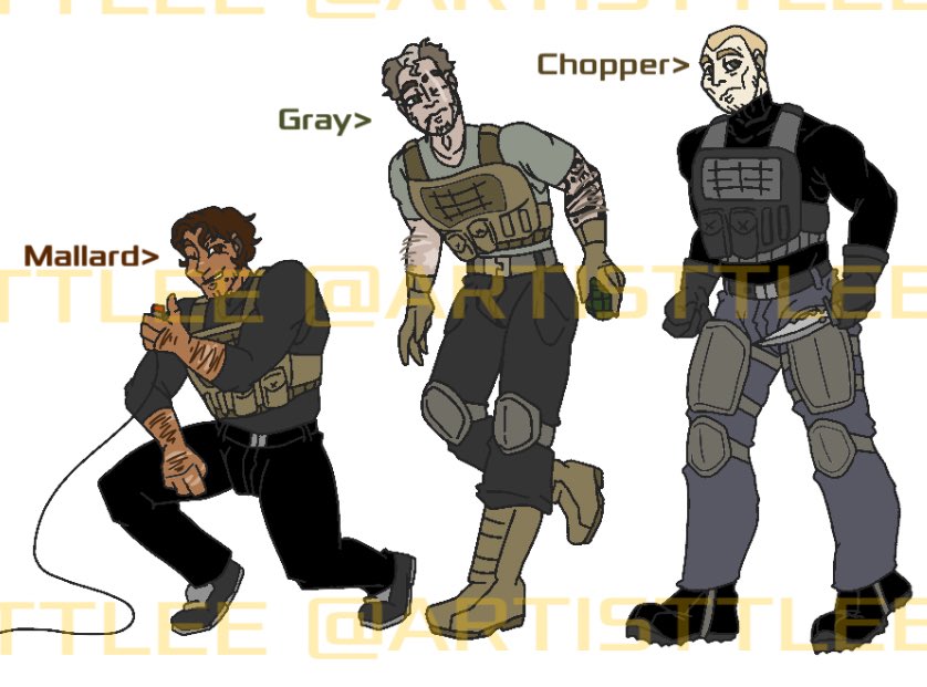 ARTISTTLEE's tweet image. Figured I’d add some fellas to accompany Louise and Gahn’tha-cte-
JOINING UP “PROJECT HUNTER”