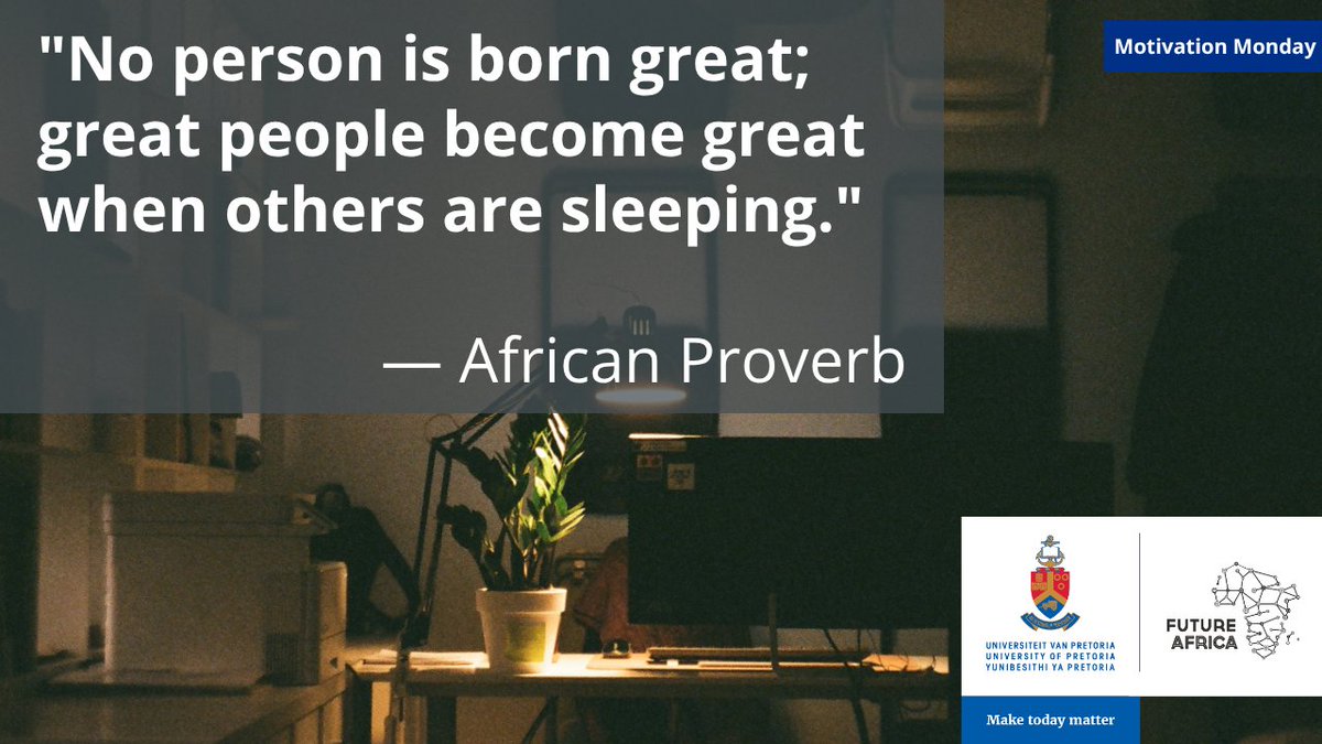 “No person is born great; great people become great when others are sleeping.” — African Proverb 

Keep building even when no one is watching.

#MotivationMonday #AfricanProverb #FutureAfrica #MakeTodayMatter