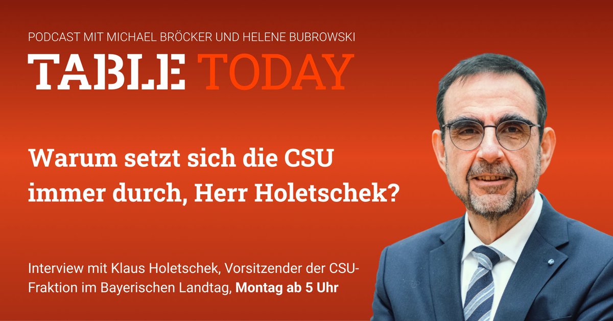 TableBriefings's tweet image. ++Table.Today++
💵 Der große Investitionsgipfel im Kanzleramt: Was zu erwarten ist
💪 Klaus Holeteschek im Interview: Wie es die CSU es geschafft hat, im Bund den Takt anzugeben
Zur Folge 👇
buff.ly/nsVkpwl