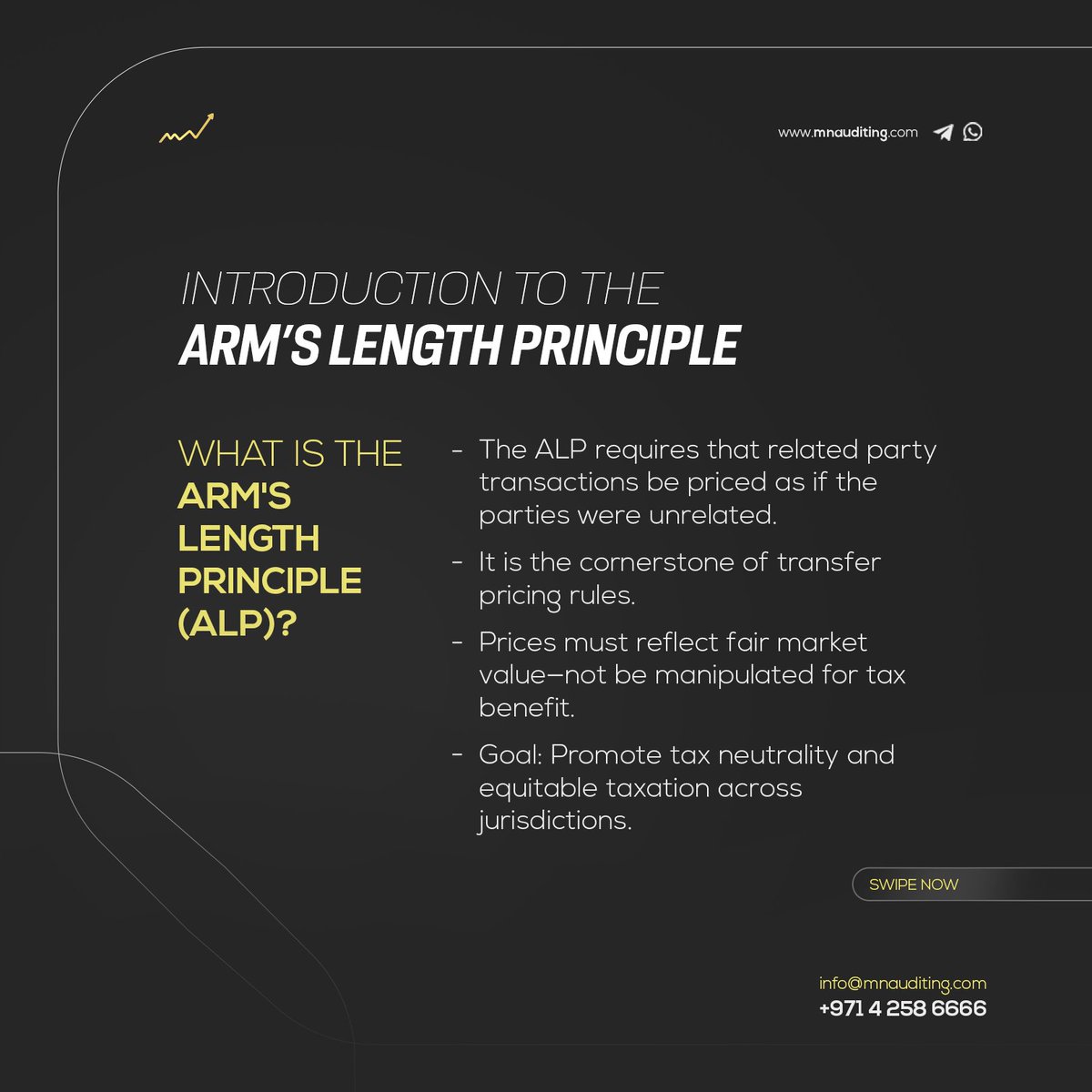 MNAuditing's tweet photo. Introduction to the Arm’s Length Principle
.
.
Visit Our Website ⬇️
https://t.co/N7sUp6CZ8p

contact us
📞 +971 4 258 6666
📧 info@mnauditing.com
#ALPinUAE #UAETransferPricing #CorporateTaxUAE #ArmLengthPrinciple #GlobalTaxCompliance #TaxTransparencyUAE #FairTaxation #MNAuditing https://t.co/nSgS8r8IcY