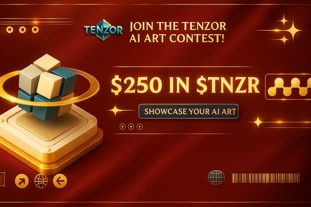 🎨 Tenzor AI Art Contest is LIVE! 🚀

Show your creativity with AI-generated visuals of Tenzor Assets (RWA Crypto Project)!

🖼️ Generate banners, photos, images, or illustrations with Chat Gpt that represent Tenzor's mission.

💰 Prize Pool: $250 in $TNZR
🏆 Winners: Best 5
 📅