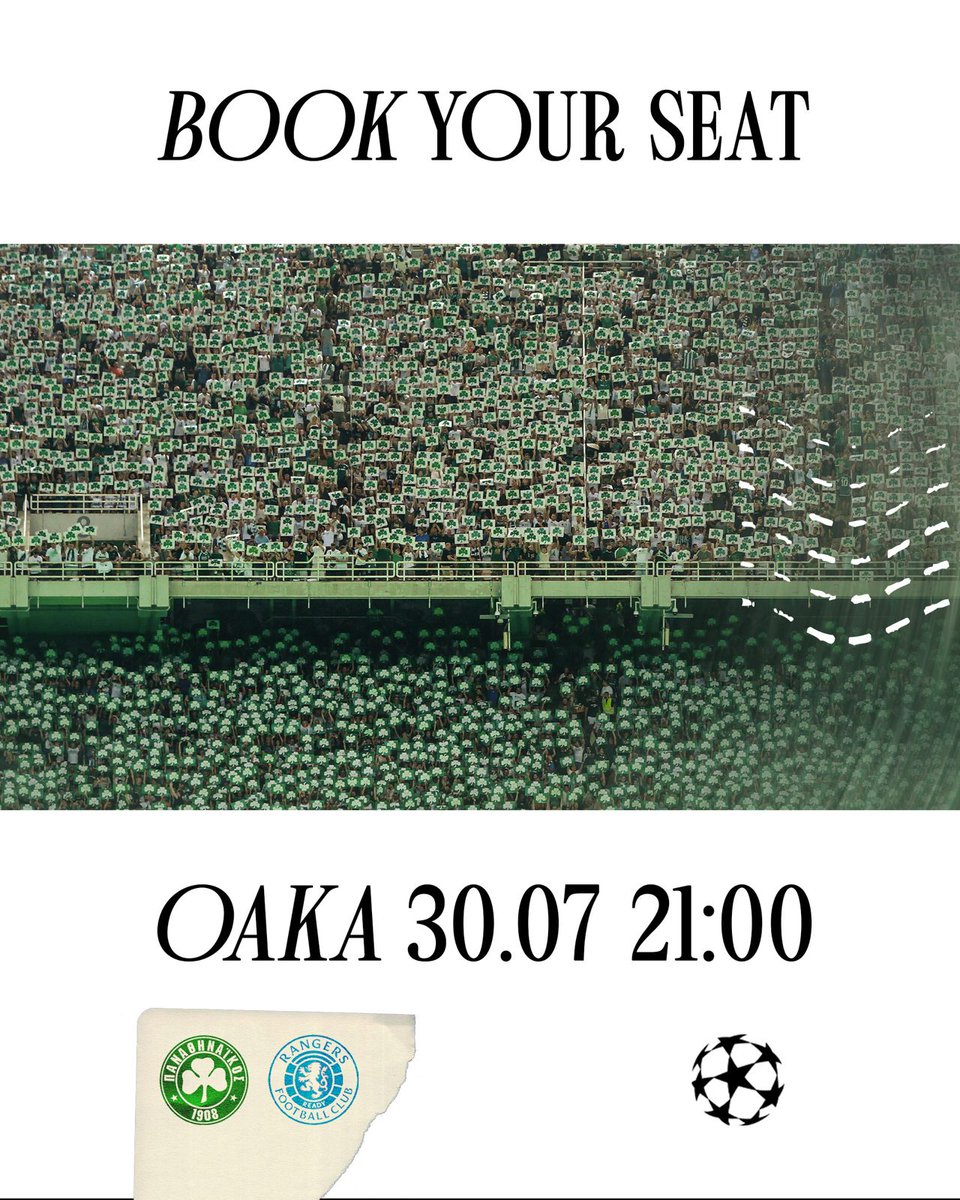 paofc_'s tweet image. ✈️ Off to Glasgow.
🟢 Η συνέχεια γράφεται στην Αθήνα.
🎟 Κλείσε θέση τώρα.
🔗 ticketmaster.gr/paofc-ww/showP…
#RANPAO #Panathinaikos #PAOFC #UCL