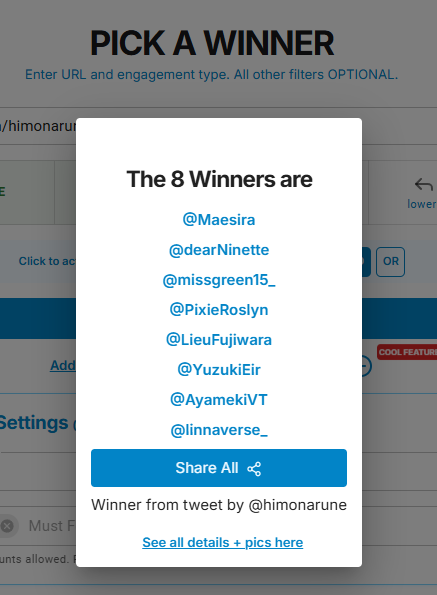 himonarune's tweet image. Good morning/afternoon /evening everyone!
The lasted raffle was got a lot support so
I'm giving more prize 🥳
✨ From 5 winners to 8 winners! ✨
congratulation for
@Maesira
@dearNinette
@missgreen15_
@PixieRoslyn
@LieuFujiwara
@YuzukiEir
@AyamekiVT
@linnaverse_…