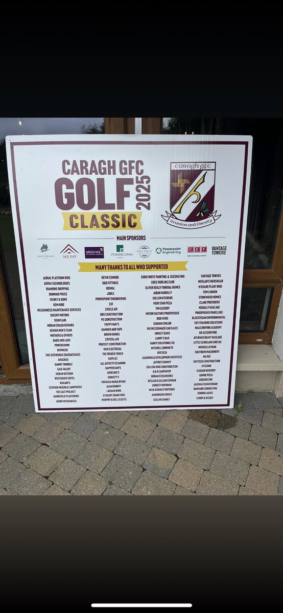 Thanks to all of our sponsors at our 5th annual Golf Classic for their support in making the event a huge success.