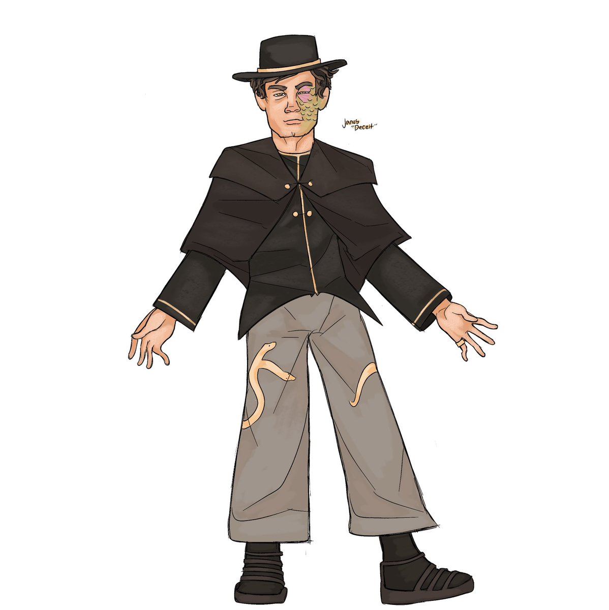 Jay0Org's tweet image. #JANUSSANDERS who’s this slippery boy💛?? another favorite of mine!!! only one fella left ;) #janussandersfanart #sandersidesfanart #sandersides #thomassanders @ThomasSanders