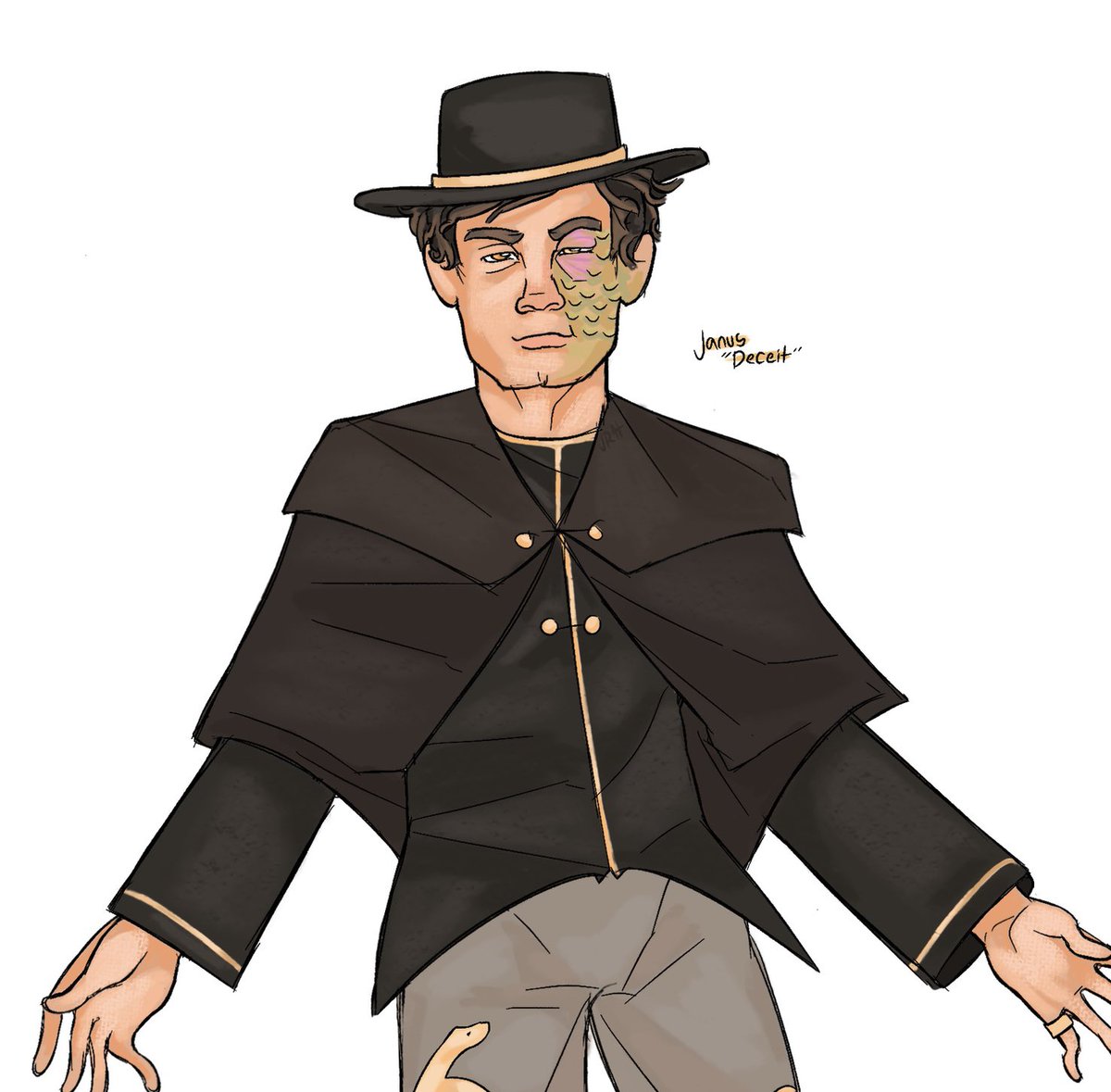 Jay0Org's tweet image. #JANUSSANDERS who’s this slippery boy💛?? another favorite of mine!!! only one fella left ;) #janussandersfanart #sandersidesfanart #sandersides #thomassanders @ThomasSanders
