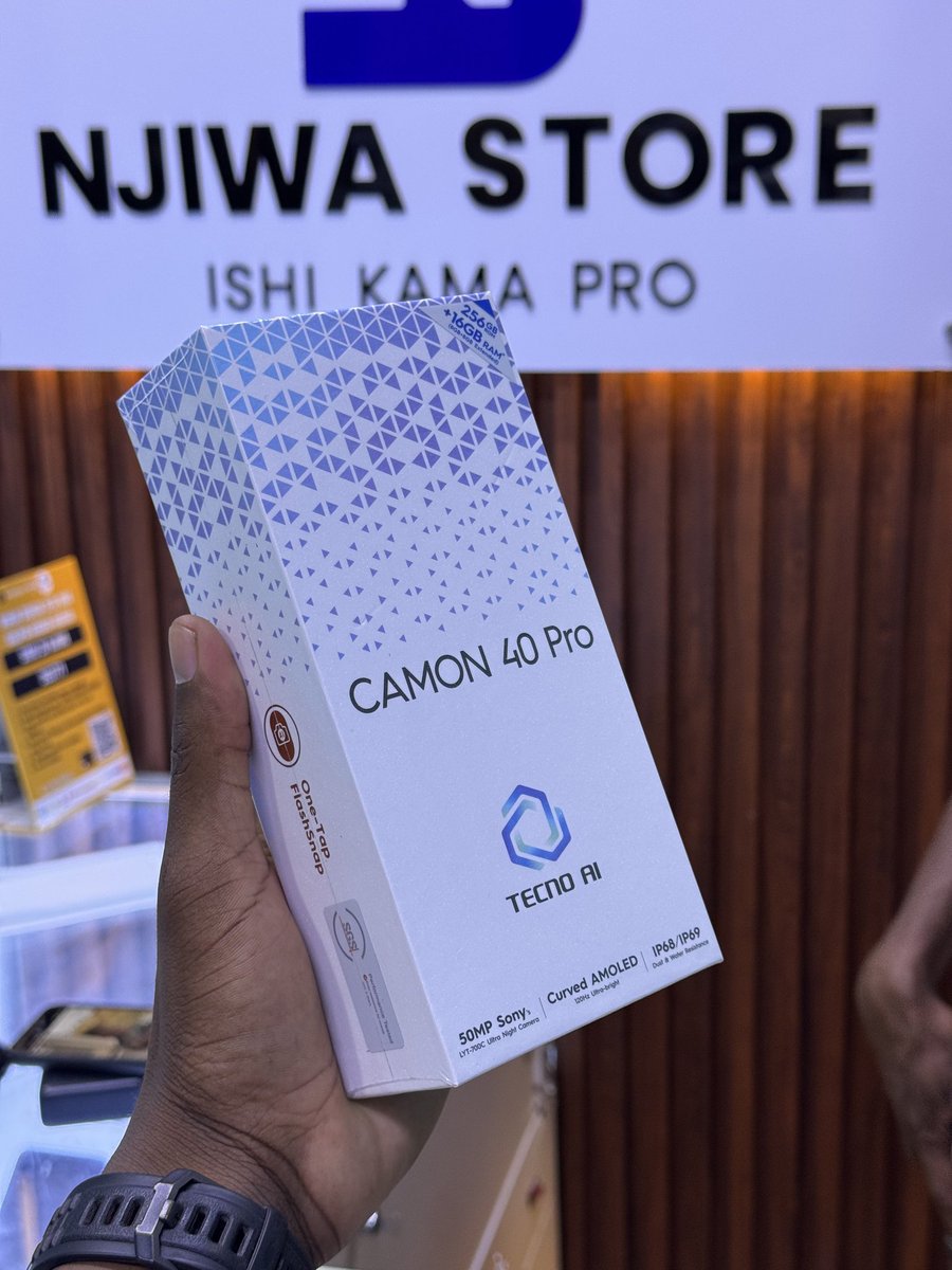 Njiwa Store (@njiwa_store) on Twitter photo 💨 TECNO CAMON 40 Series
▪️Camon 40 (16+256) - 650K
▪️Camon 40 Pro (16+256) - 750K
▪️Camon 40 Premier (21+512) - 1.15M
📍Geti la KKKT Kariakoo
<a href="/Njiwa_Store/">Njiwa Store</a>
📞 0745100757
wa.me/+255745100757 💨 TECNO CAMON 40 Series
▪️Camon 40 (16+256) - 650K
▪️Camon 40 Pro (16+256) - 750K
▪️Camon 40 Premier (21+512) - 1.15M
📍Geti la KKKT Kariakoo
<a href="/Njiwa_Store/">Njiwa Store</a>
📞 0745100757
wa.me/+255745100757