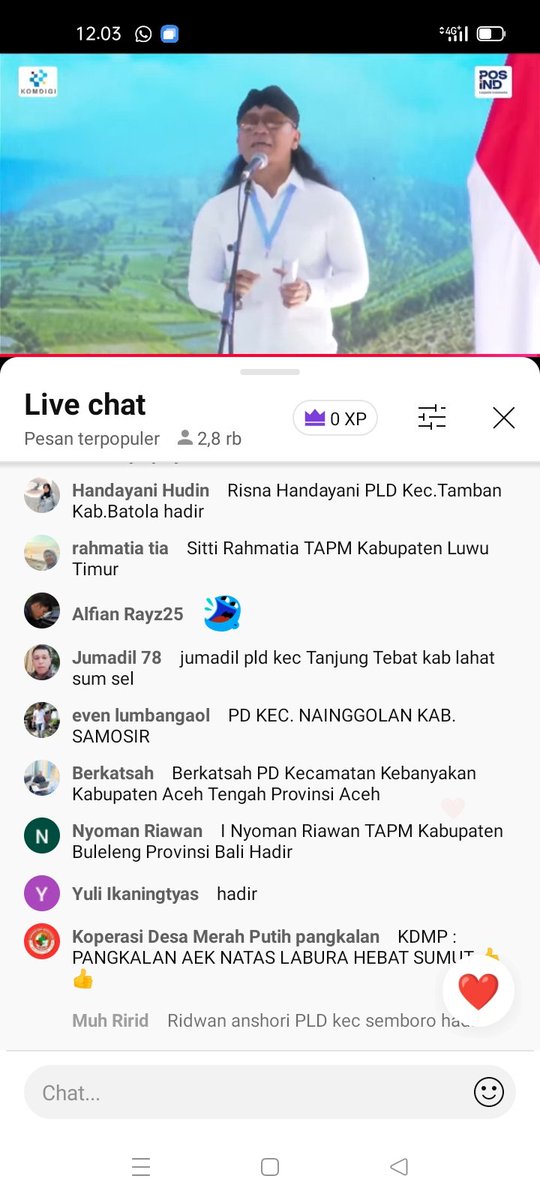 Selamat atas Peluncuran 80.000 Koperasi Desa/Kel Merah Putih di seluruh Indonesia 

#BangunKoperasiDesa 
#IndonesiaJaya 

<a href="/prabowo/">Prabowo Subianto</a> 
<a href="/YandriSusanto27/">Yandri Susanto</a>
<a href="/A_rizapatria/">Ahmad Riza Patria</a> 
<a href="/taufikmadjid71/">IG : taufik.madjid</a> 
<a href="/kemendespdt/">#BangunDesaBangunIndonesia</a> 
<a href="/desapenusantara/">desapesonanusantara</a>