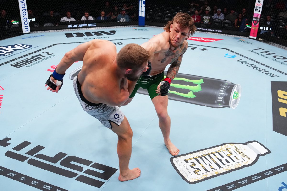 UFC_AUSNZ's tweet image. A showcase of The Brute 👏
Who is next for Jimmy Crute after his performance at #UFC318?