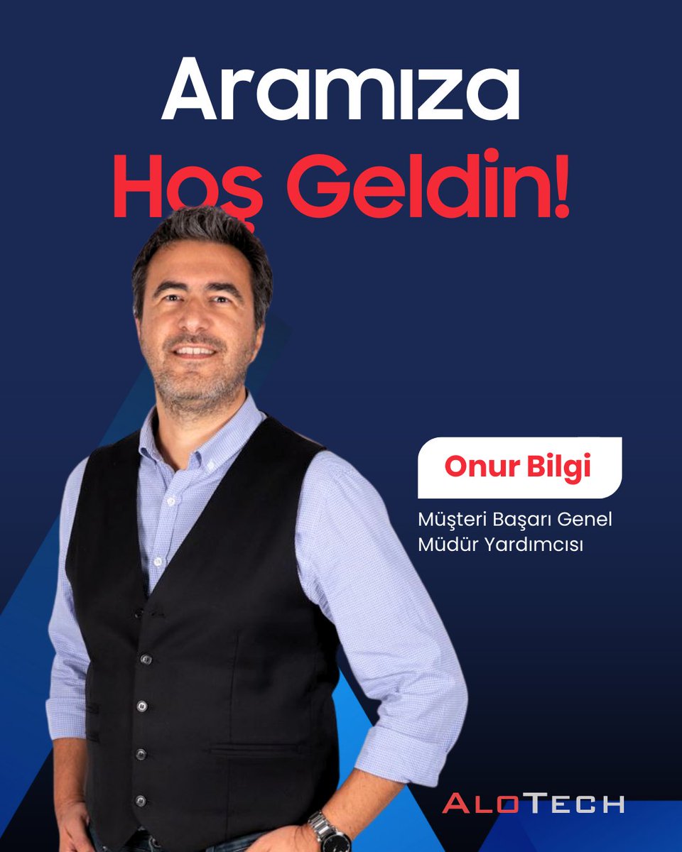 🎉 Hoş geldin Onur Bilgi!

Müşteri Başarı Genel Müdür Yardımcımız olarak aramıza katılan Onur Bilgi, 25 yılı aşkın tecrübesiyle müşteri deneyimi ve operasyonel mükemmelliğe liderlik edecek. 

💛 Aramıza hoş geldin Onur, AloTech dünyasını birlikte büyütmeye devam edeceğiz!