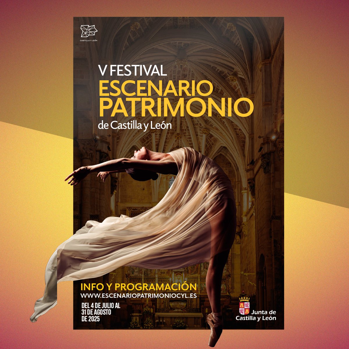 Cultura Castilla y León (@culturacyl) on Twitter photo Programación completa del V Festival <a href="/EscenarioCyl/">Escenario Patrimonio CyL</a> 👇
ℹ️ escenariopatrimoniocyl.es
📆 Del 4 de julio al 31 de agosto de 2025
🤹♂️ 54 actuaciones en espacios únicos de las nueve provincias de Castilla y León Programación completa del V Festival <a href="/EscenarioCyl/">Escenario Patrimonio CyL</a> 👇
ℹ️ escenariopatrimoniocyl.es
📆 Del 4 de julio al 31 de agosto de 2025
🤹♂️ 54 actuaciones en espacios únicos de las nueve provincias de Castilla y León
