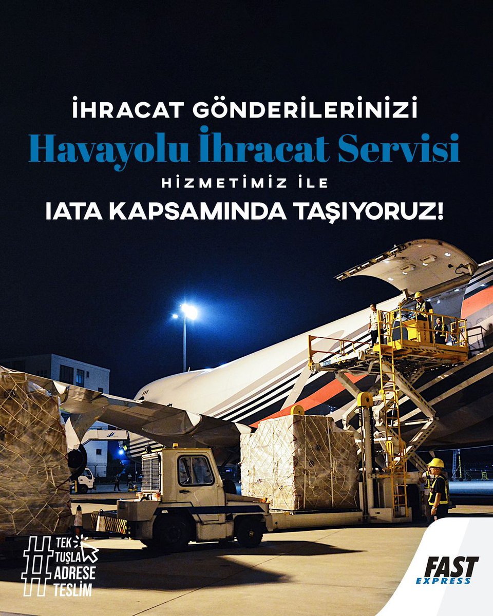 #Havayoluihracat servisimiz ile bedelli/bedelsiz tüm ihracat gönderilerinizi, #IATA kuralları kapsamında taşıyoruz!

02125414410'dan ve fast-express.com 'dan bize ulaşabilir, fast-express.com/tr/kampanya adresinden en uygun fiyatı alabilirsiniz👍

#fastexpress #yurtdışıkargo