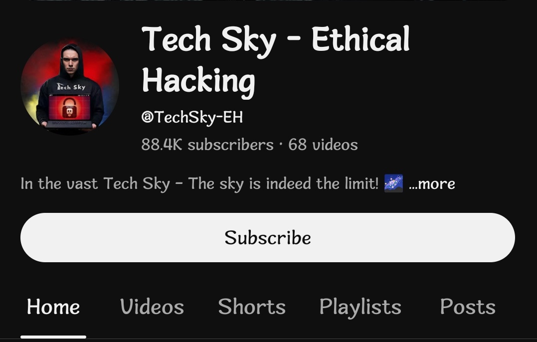 TriNayanShakti's tweet image. "There is a @YouTube channel called Tech Sky Ethical Hacking. If someone opens a channel called Sky Tech, will there be any problem getting the verification icon or monetization in the future (e.g. after 100,000 subscribers)?"
@YouTubeIndia @YouTubeCreators @youtubemusic