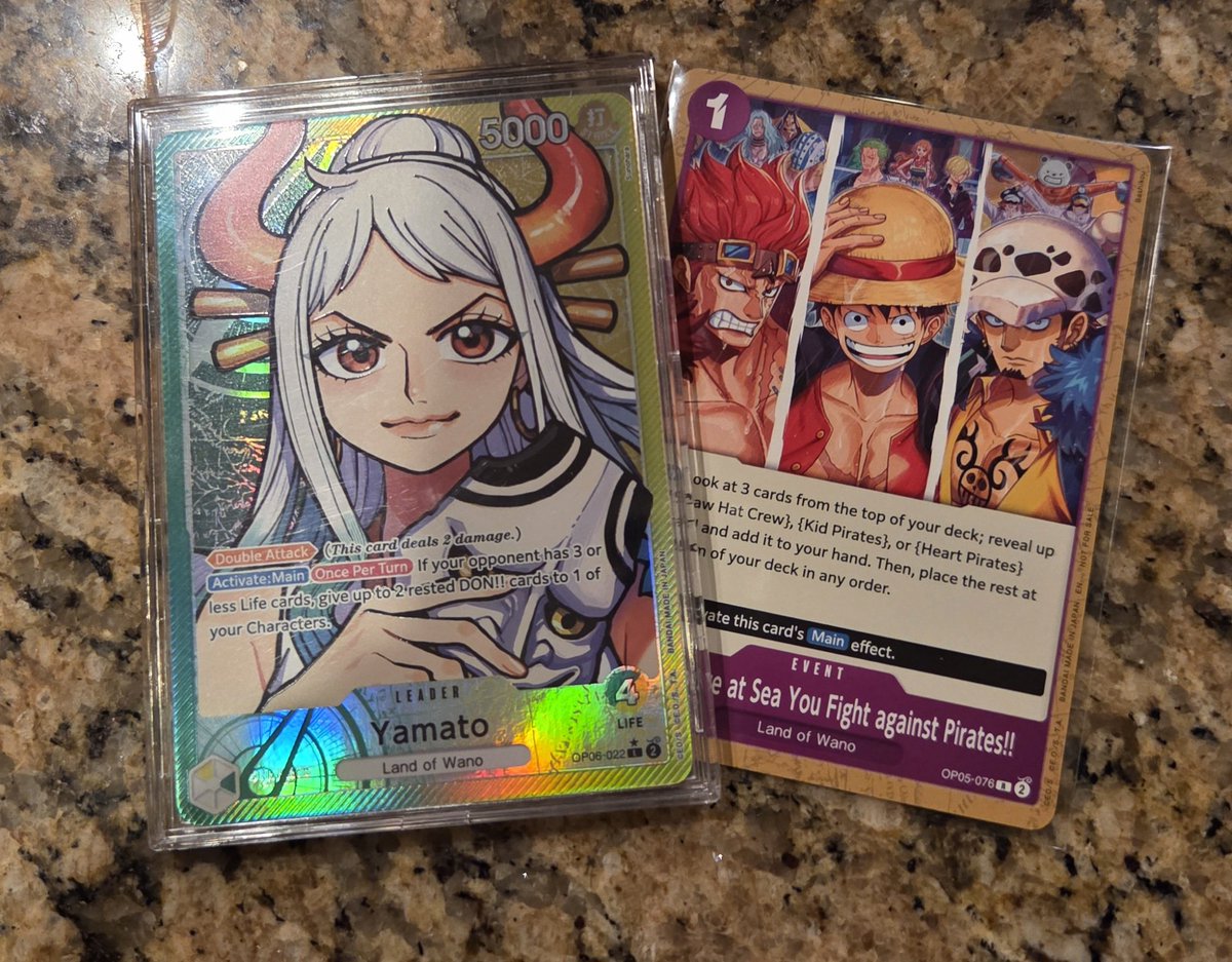 4th place Yamato pirates league qualifier @ Hobby Overflow 
UP Luffy 🎲✅ 
Bonney 🎲✅ 
UP Luffy 🎲✅ 
UP Luffy 🎲✅ 
Lucci 🎲❌ Triple Rebecca, no banish, all life were bricks
UP Luffy 🎲✅

I AM THE BUBBLE OUT MASTER 😭