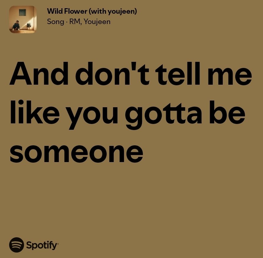 RMofBTS_Lyrics's tweet image. RM - Wild Flower ft. Youjeen
💿open.spotify.com/track/1AZjCZSG…