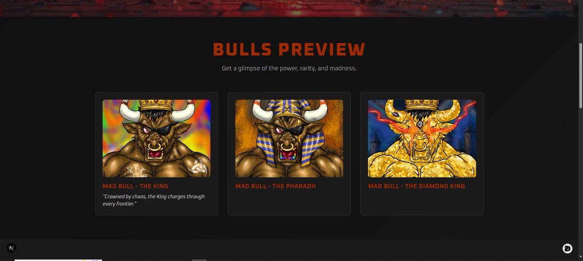MadBullonXRPL's tweet image. Mad Bulls Website
madbulls.site
Status: LIVE🔴
We're LIVE Bulls🔥🔥🔥
Additional Info on website will ne added soon.
Stay Tune.
Turn on your Notification🔥
Repost and Let's rally the Bulls on XRPL
@MeilinValentine @ZionAzrael06 @Dangerouswealth @DropKingXRP