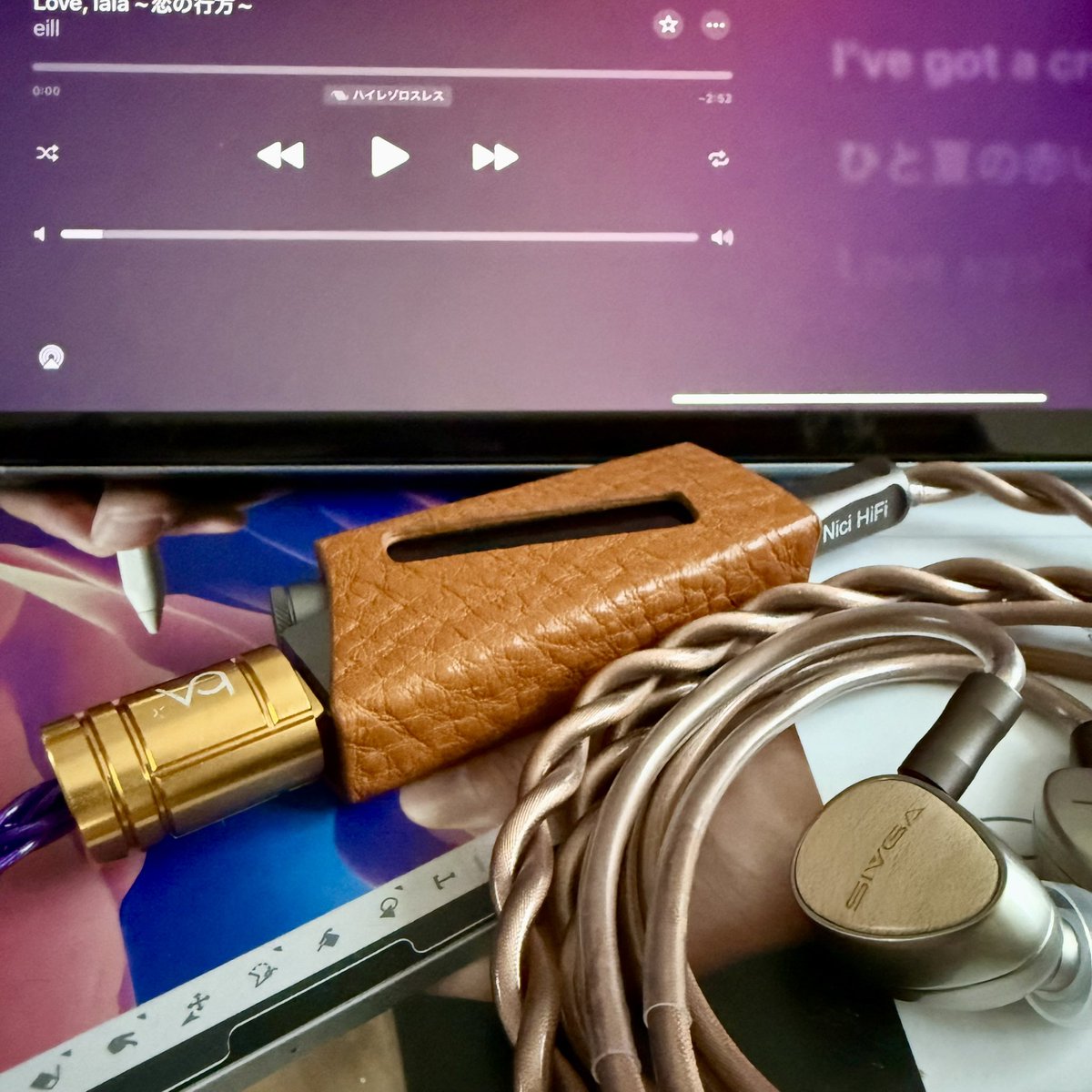 SIVGA Que + Nici HiFi-20 にイヤピSpinFit Omni
TLでよく目にした組み合わせをやってみたくなり
前のセールでケーブルが千円切ってたので購入
不満のない音を鳴らしてくれる😚こりゃイイ