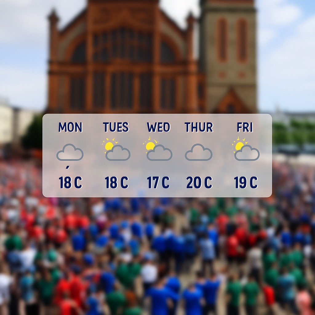 barrabest's tweet image. The @FoyleCup gets underway this week and the weather won’t be too bad. Monday - best chance of cloud and some wet weather, largely dry the rest of this week towards the northwest.